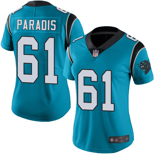 Carolina Panthers Limited Blue Women Matt Paradis Jersey NFL Football 61 Rush Vapor Untouchable